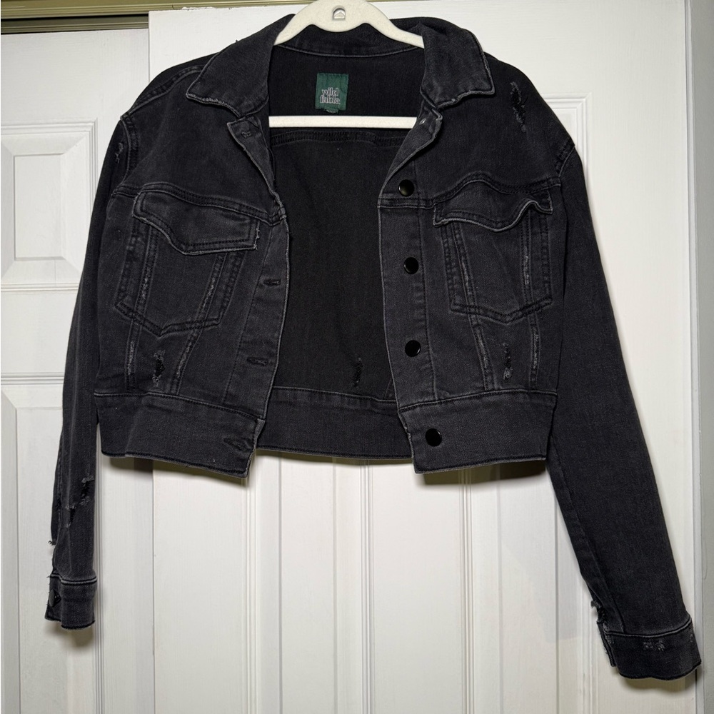 Wild Fable Dark Denim Cropped Jacket